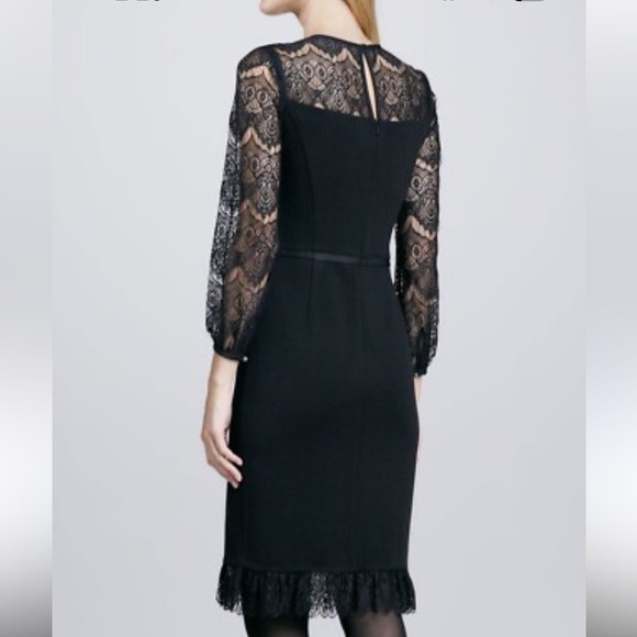 Tory Burch Tiana Black Lace sleeve Dress - Picture 7 of 12